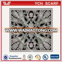 China No MOQ custom-made printed silk scarf manufacturing